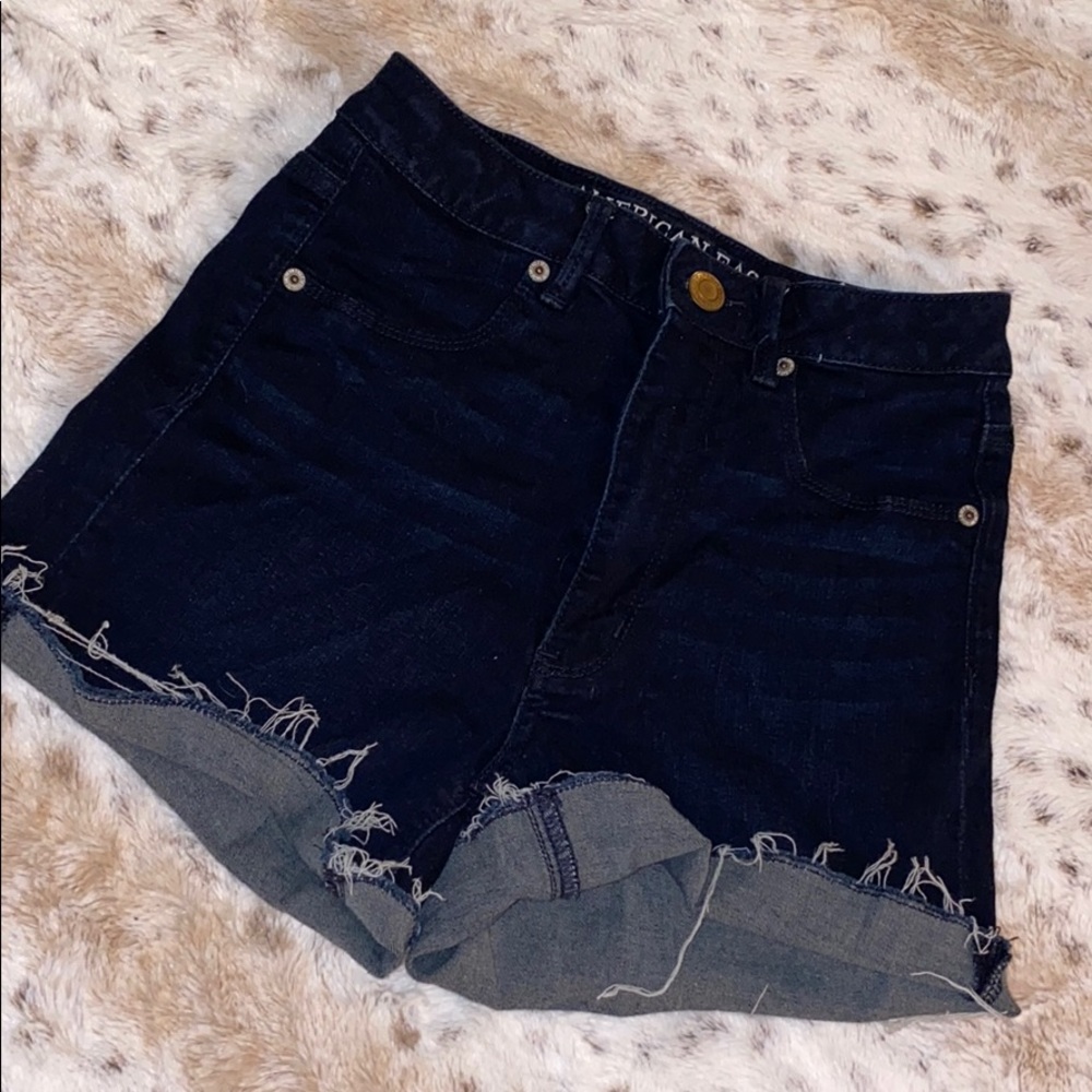High waisted super stretch jean shorts